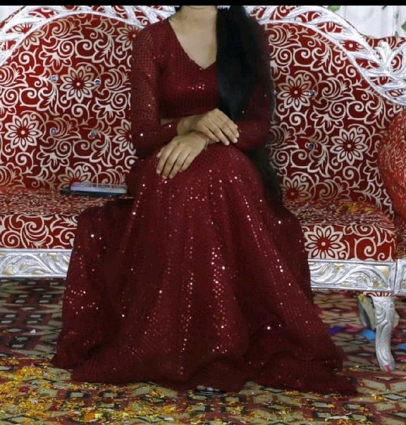 Sparkling Maroon Lehenga Choli