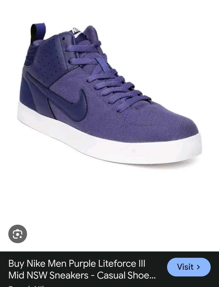 Nike Men's Blue Canvas High-Top Sneakers
