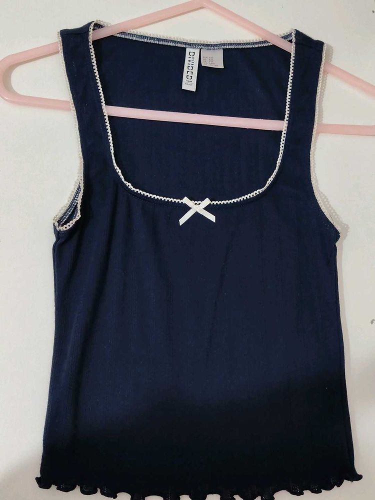 H&amp;M pointelle top