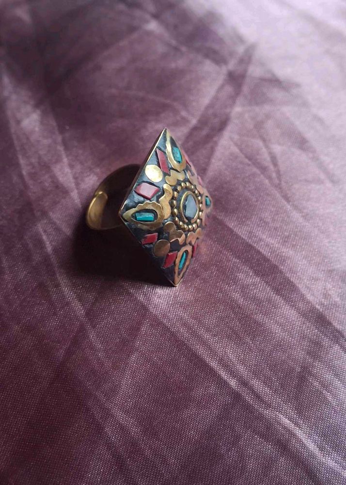 Boho Gemstone Statement Ring