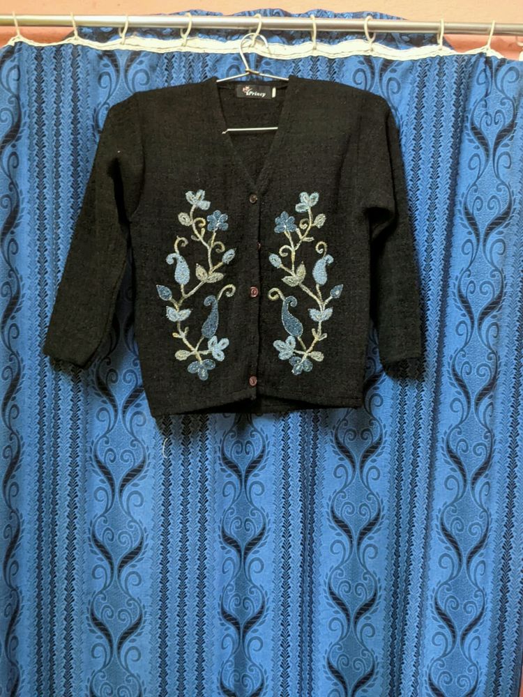 Girl Black Cardigan Full.