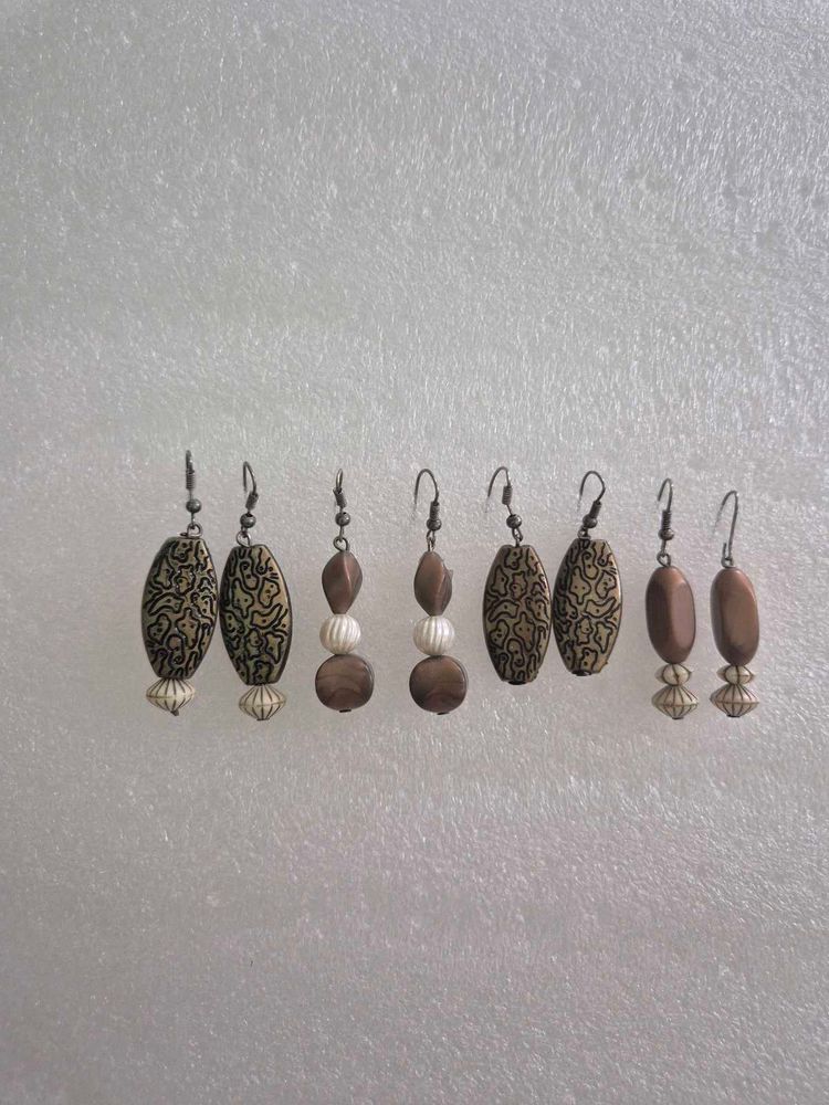 Bohemian Beaded Earrings Set - Unused