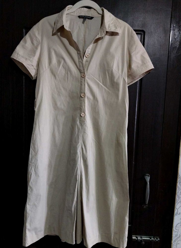 Beige Shirt Dress