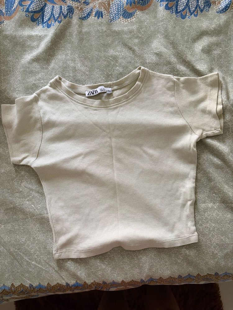 Mint green Zara crop top