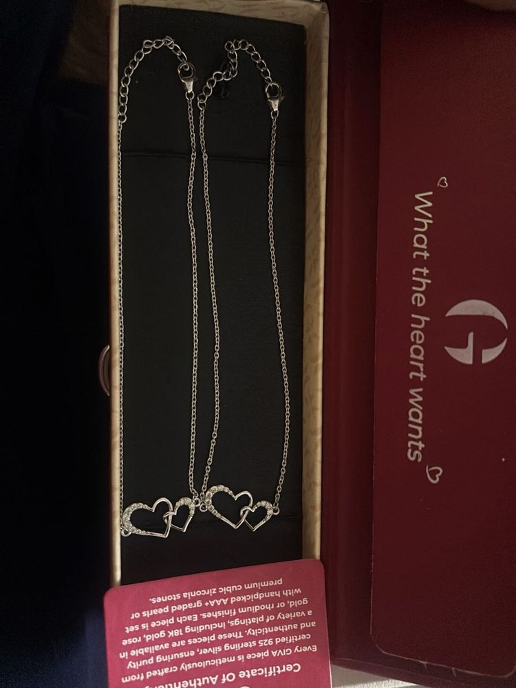 Heart Pendant Necklace Set