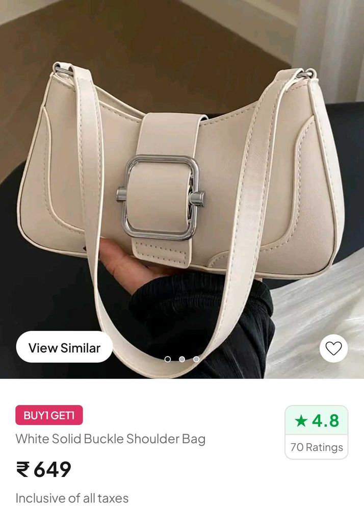 Beige sling bag