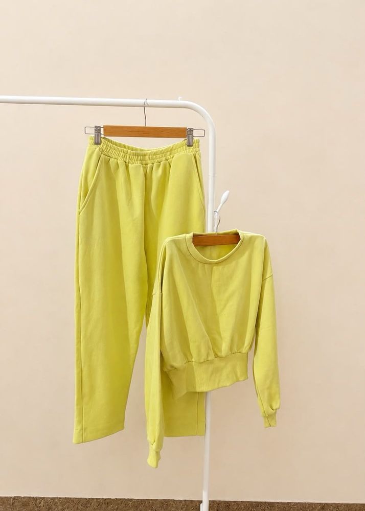 Lime Green Sweatshirt &amp; Jogger Set