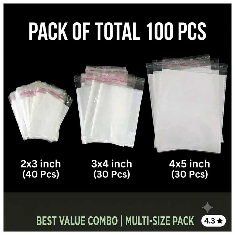Bulk Pack of 100 Small Packaging Bags