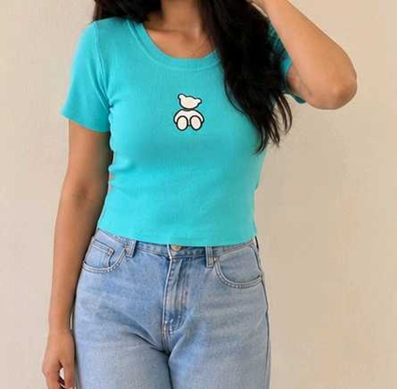 Cute Teal Teddy Bear T-Shirt