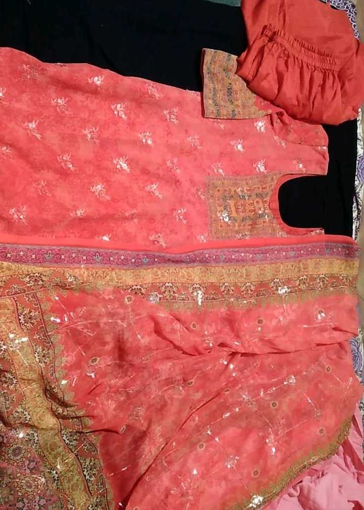 orange kurta set