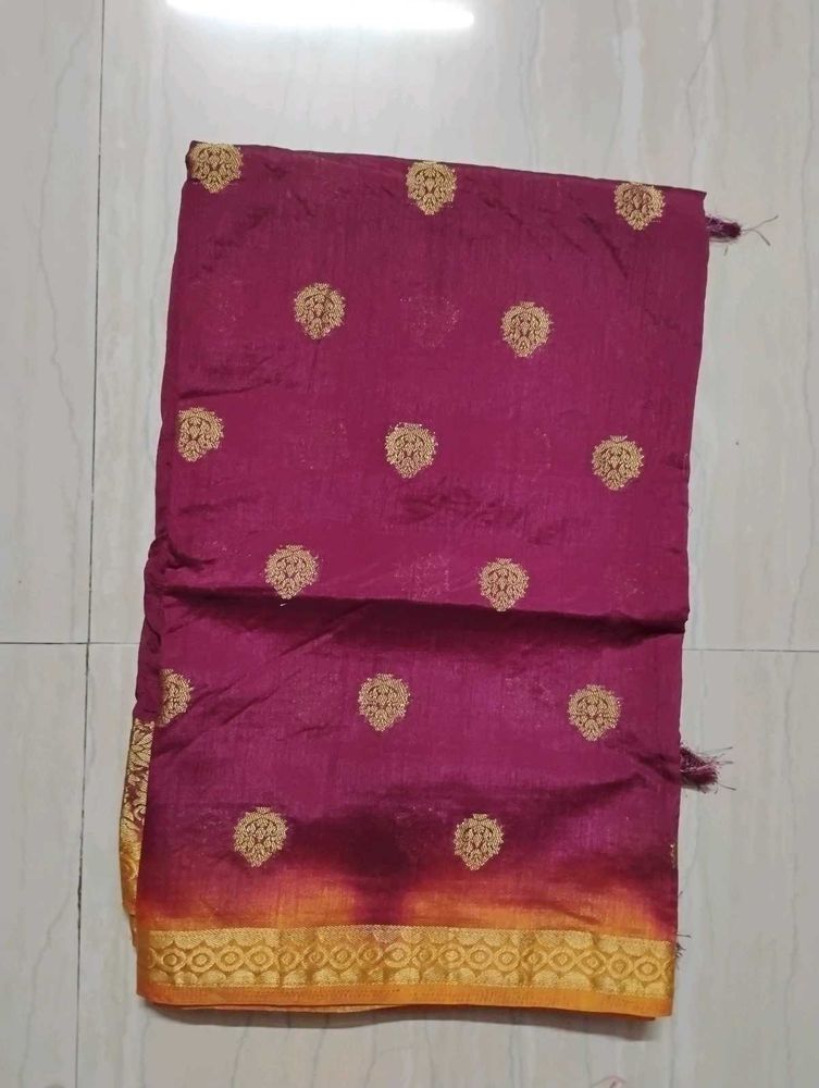 Elegant Pink Embroidered Saree
