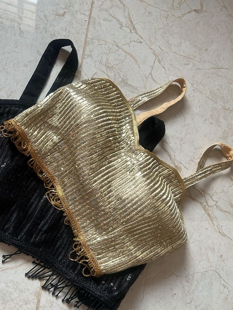 (Pack of 2) Sparkling Sequins Blouses