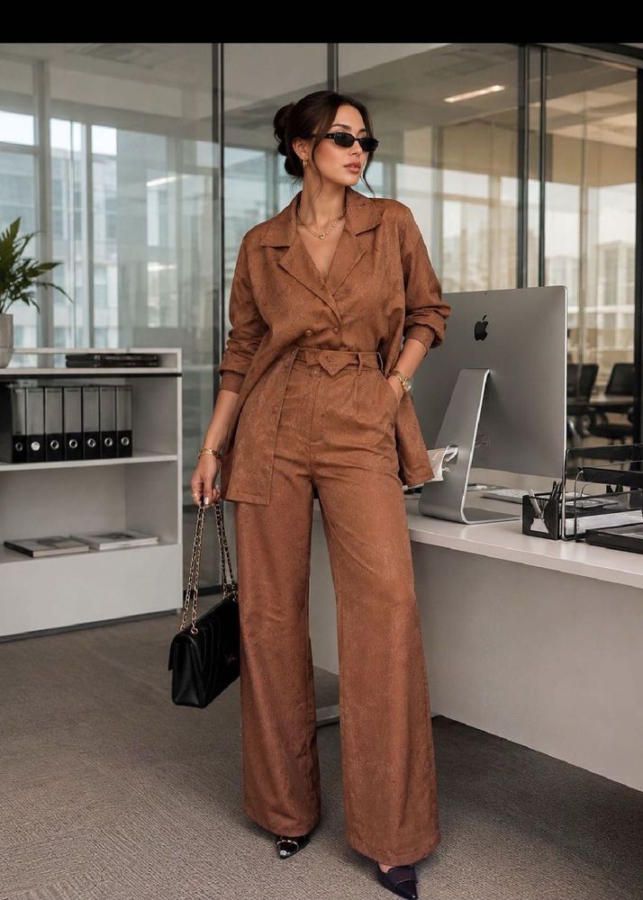 Chic Brown Corduroy Co-ord Set
