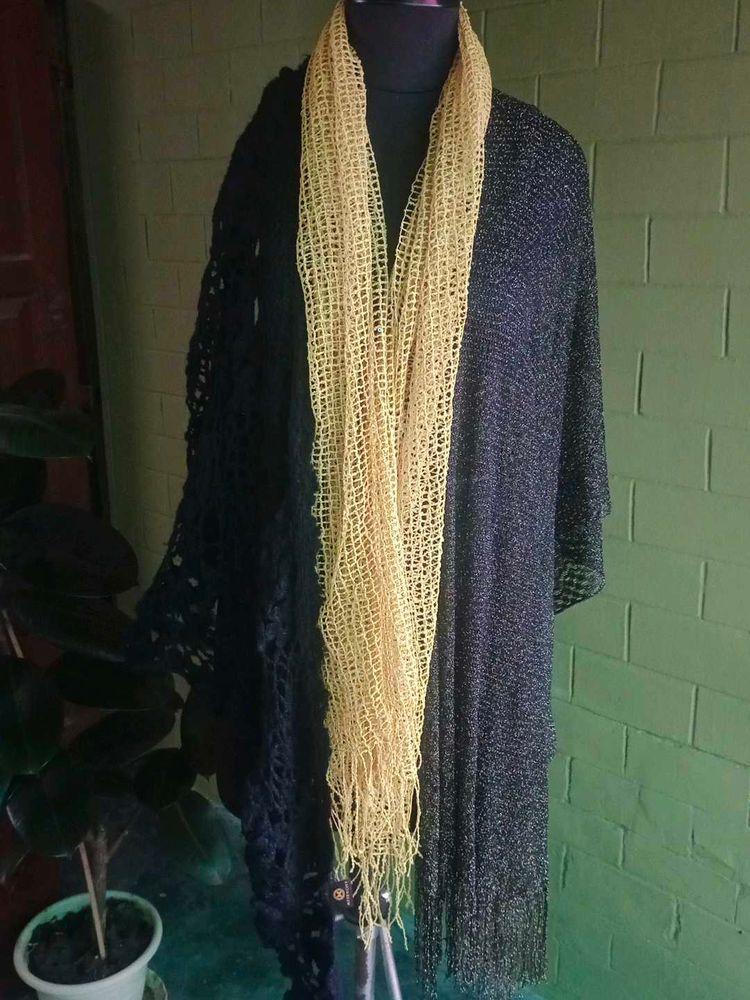 Vintage Knit Shawl Set