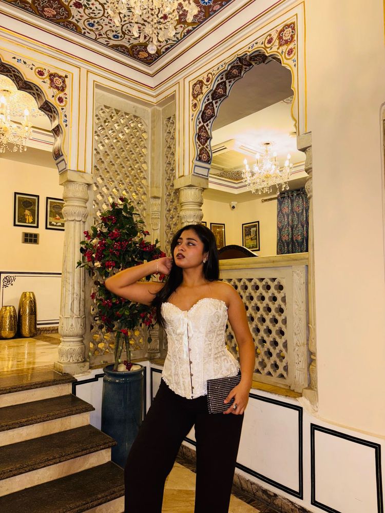 Elegant White Corset Top