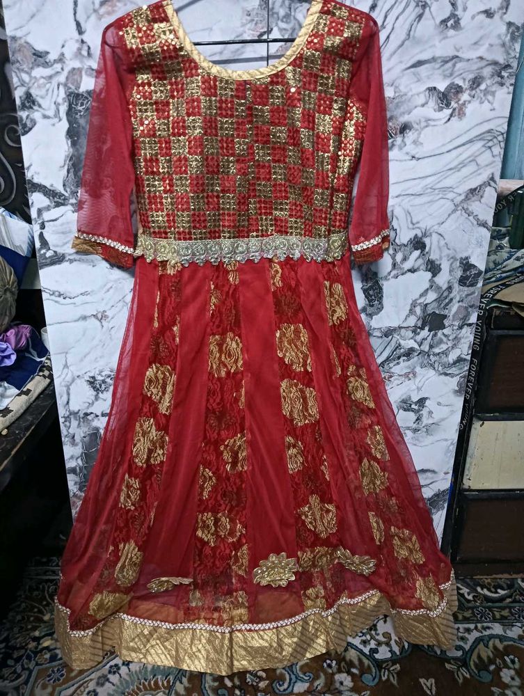 Stunning Red 👗🥳&amp; Gold Lehenga Choli