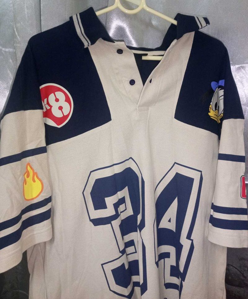 Bonkers Donald Sk8 Polo oversized shirt