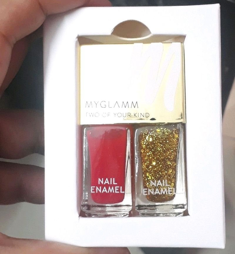 MyGlamm Two Of Your Kind Nail Enamel Duo Glitter C