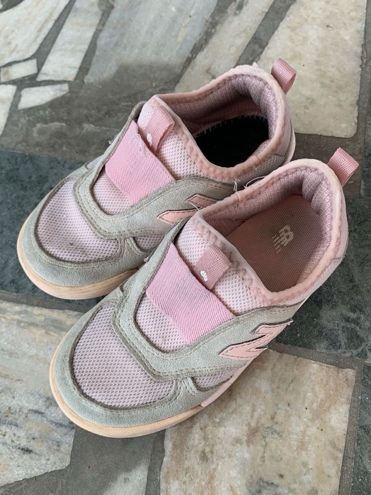 New Balance Kids Pink Slip-On Shoes