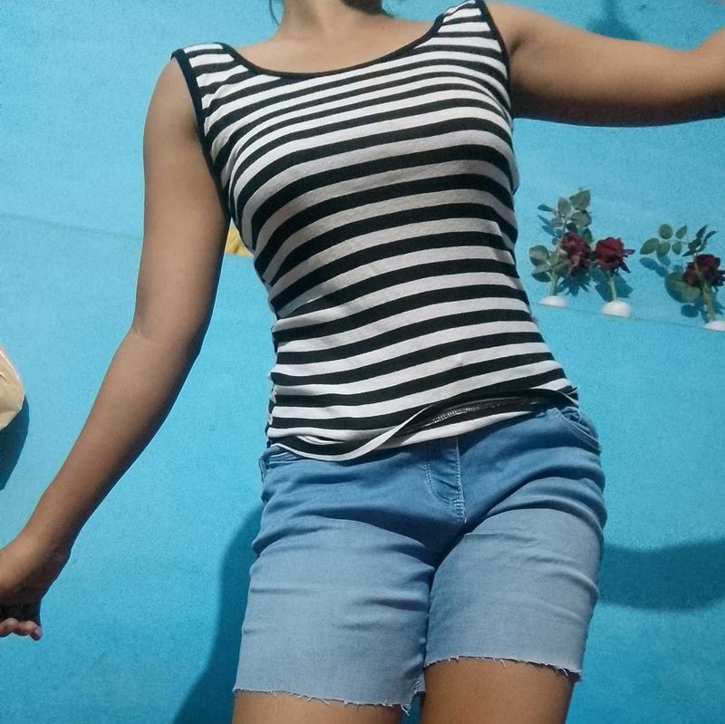 Striped Sleeveless Top