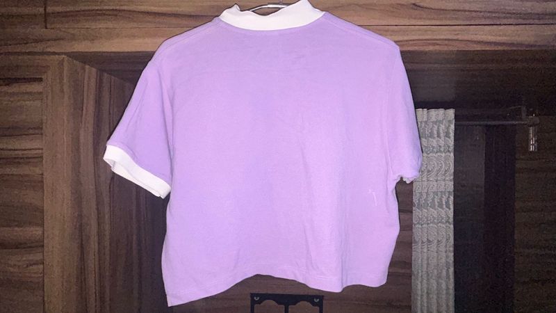 Cute Lavender Cropped T-Shirt