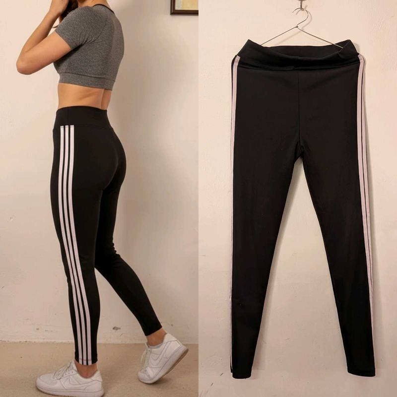 Striped Black Leggings