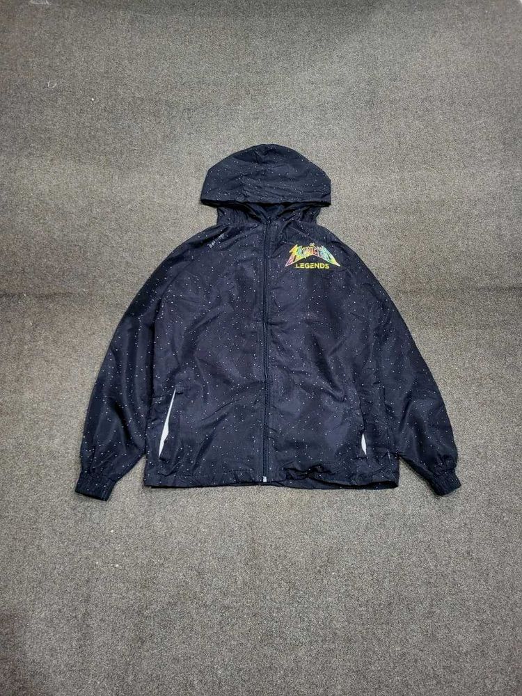 Graphic Print Windbreaker Jacket
