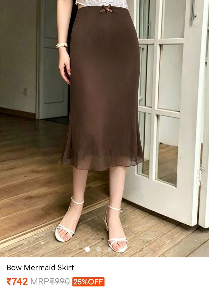 Brown Bow Mermaid Skirt