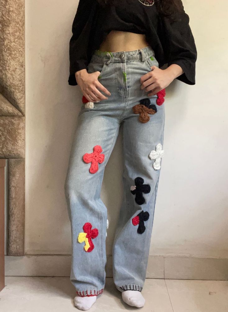 Unique Crocheted Jeans