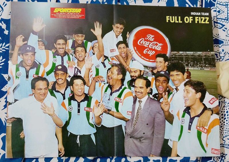 1998 Vintage Indian Cricket Team poster