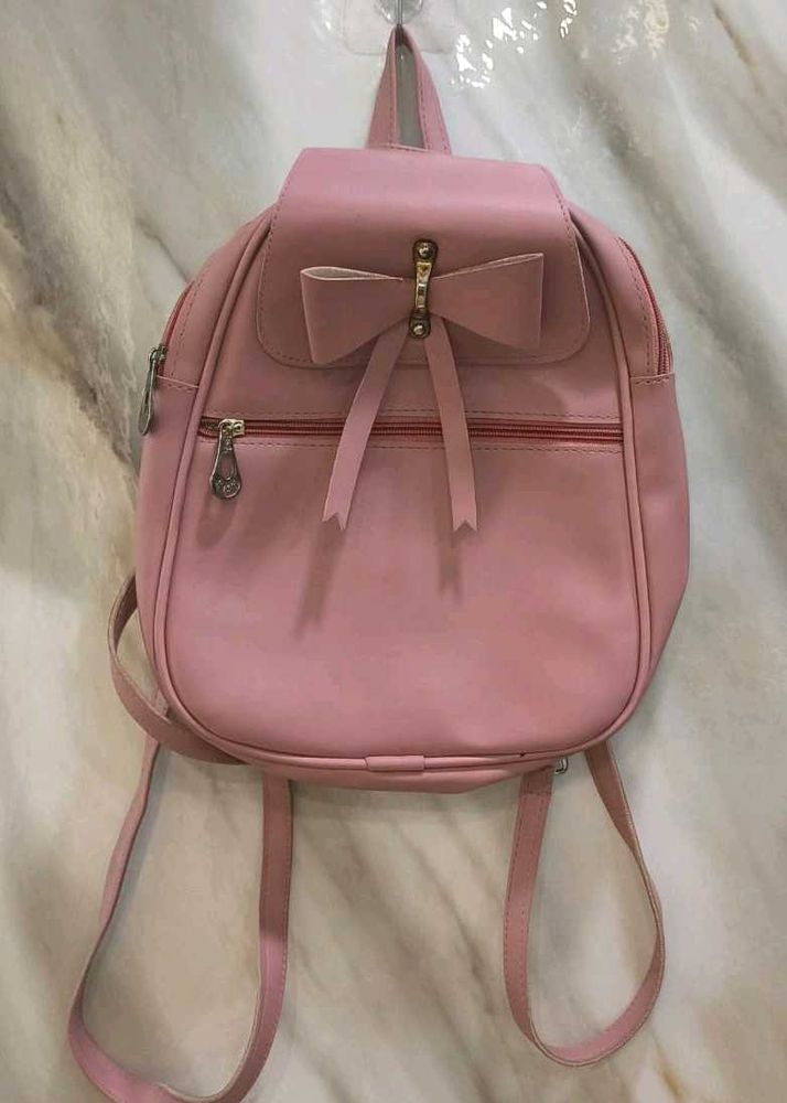 Cute Pink Bow Backpack