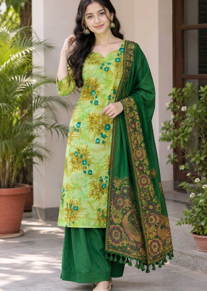 Stunning handloom cotton suit set