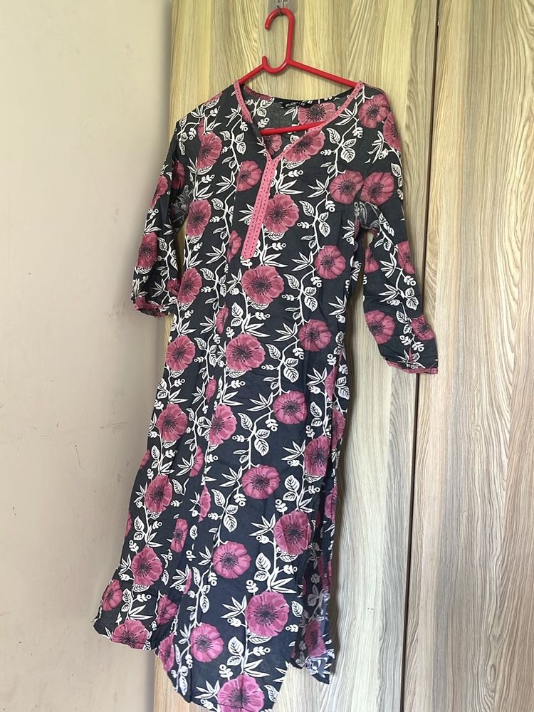 Floral Print Kurta