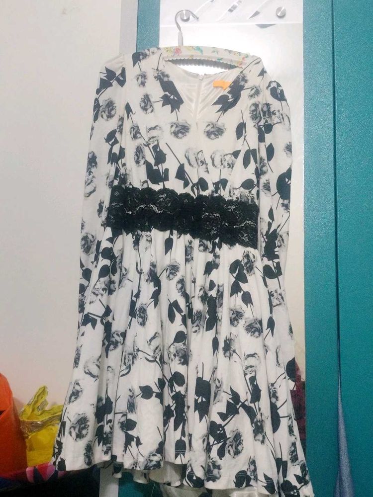 Floral Print Fit &amp; Flare Dress