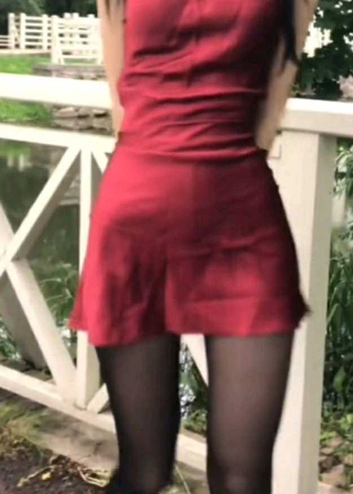 Elegant Wine Red Satin Slip Dress