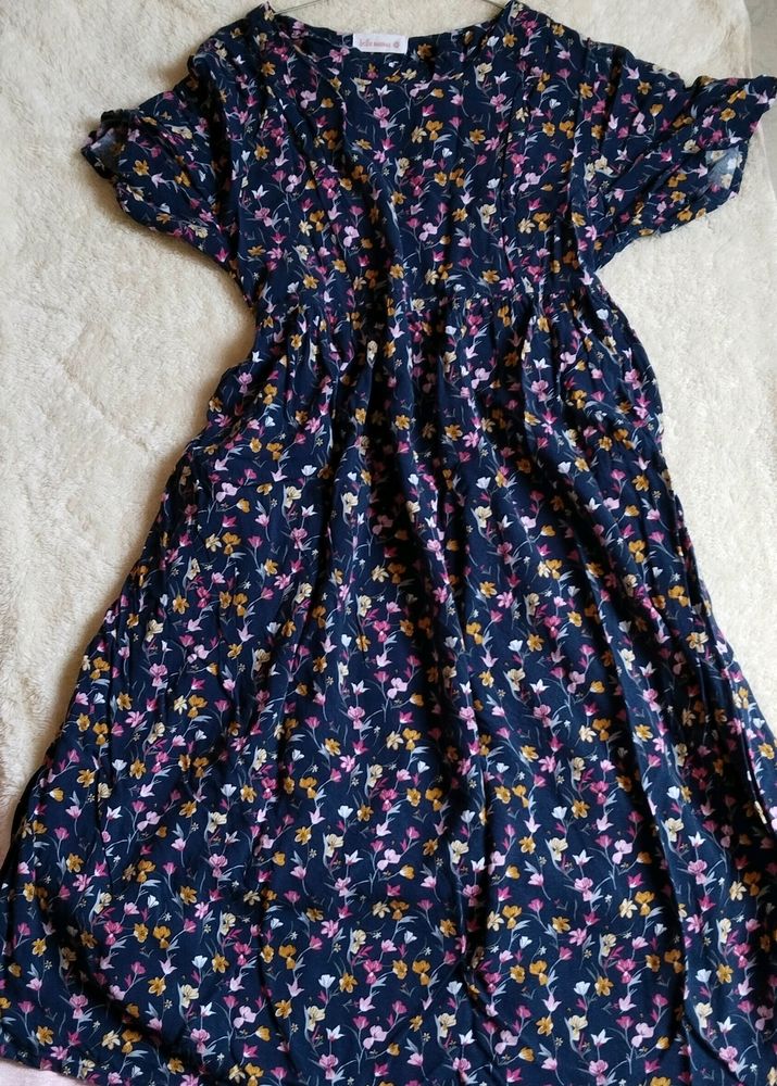 Bella Mama Floral Printed Maternity Dress