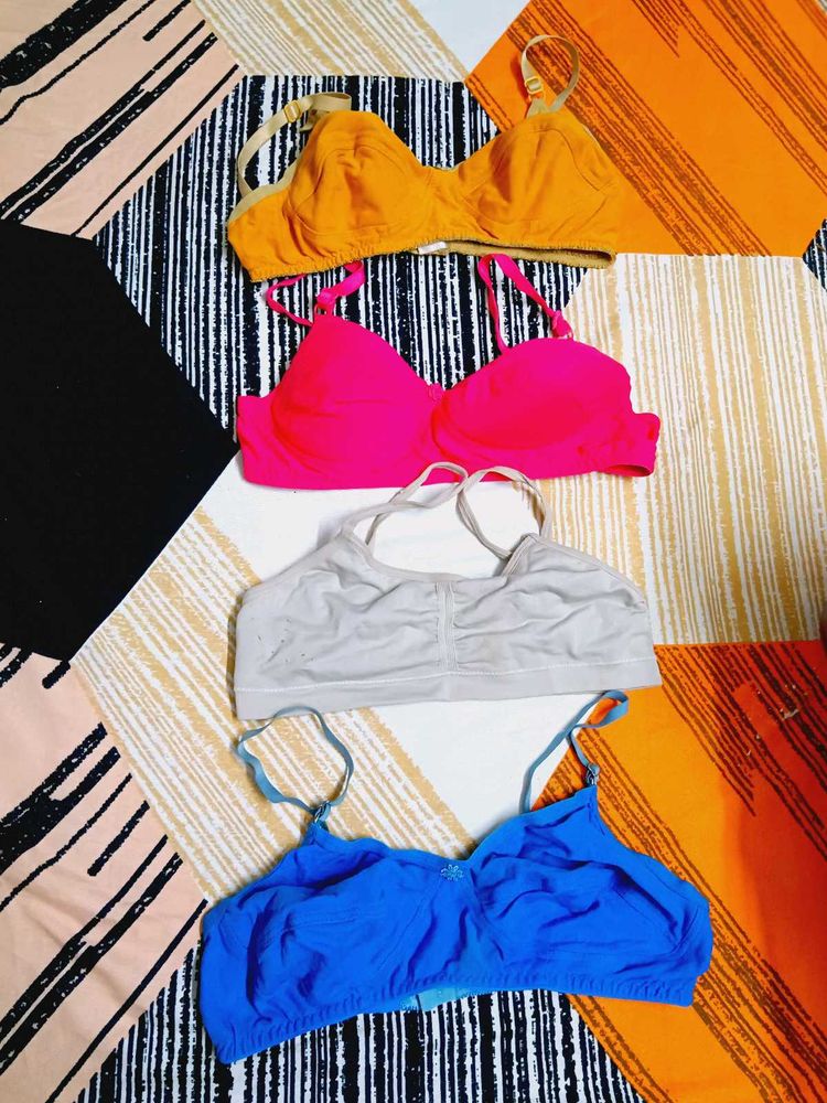 Set of 4 Colorful Bras