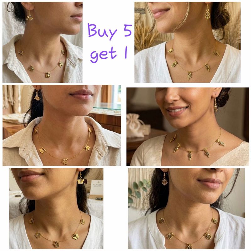 Limited offer🔥🔥combo 6 Gold Plated Designer Neck