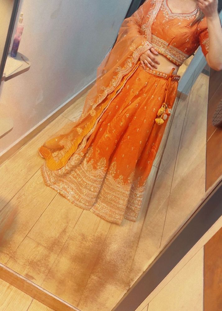 Orange Lehenga Choli Set