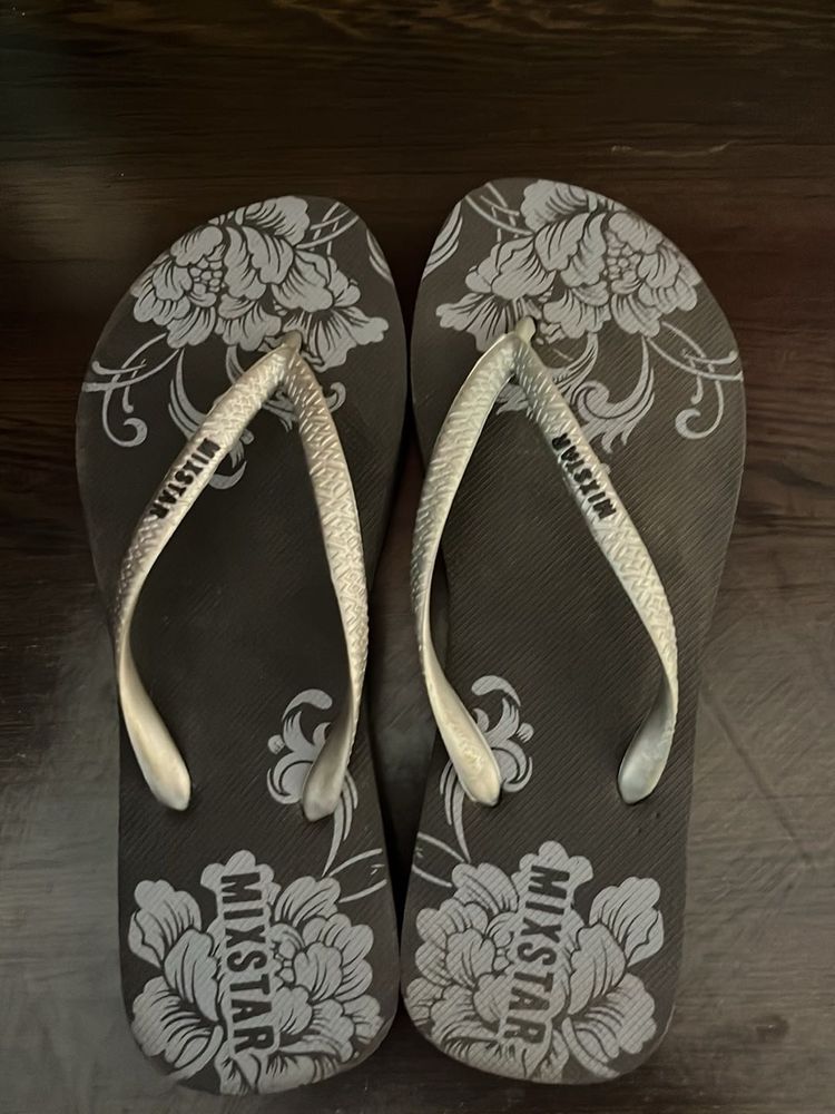 grey rubber slipper