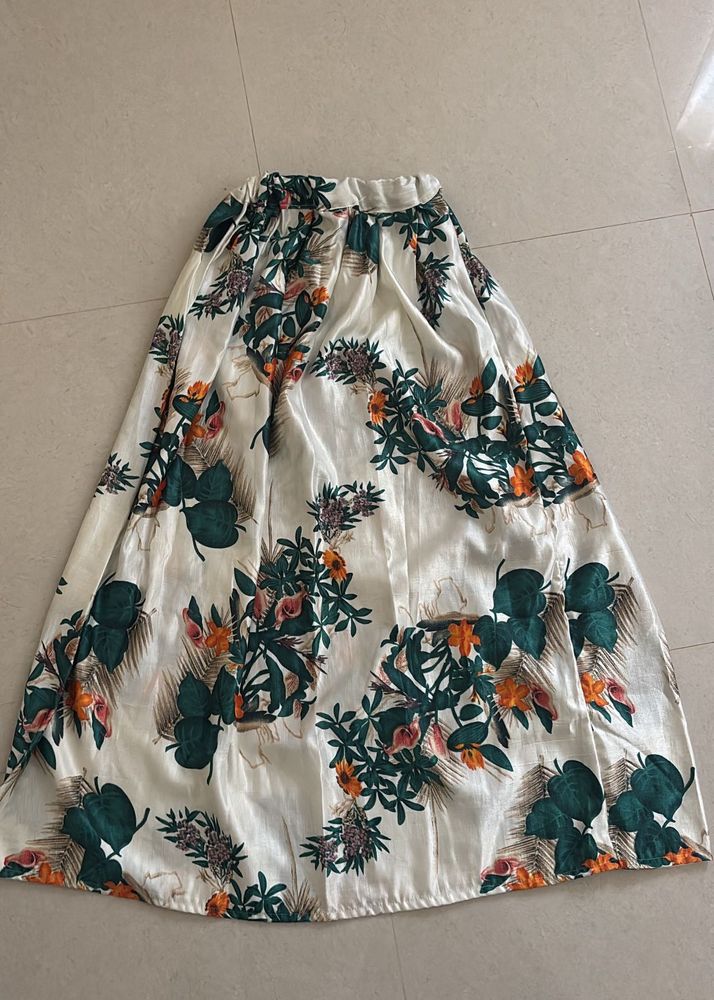 Floral Print Ethnic Skirt