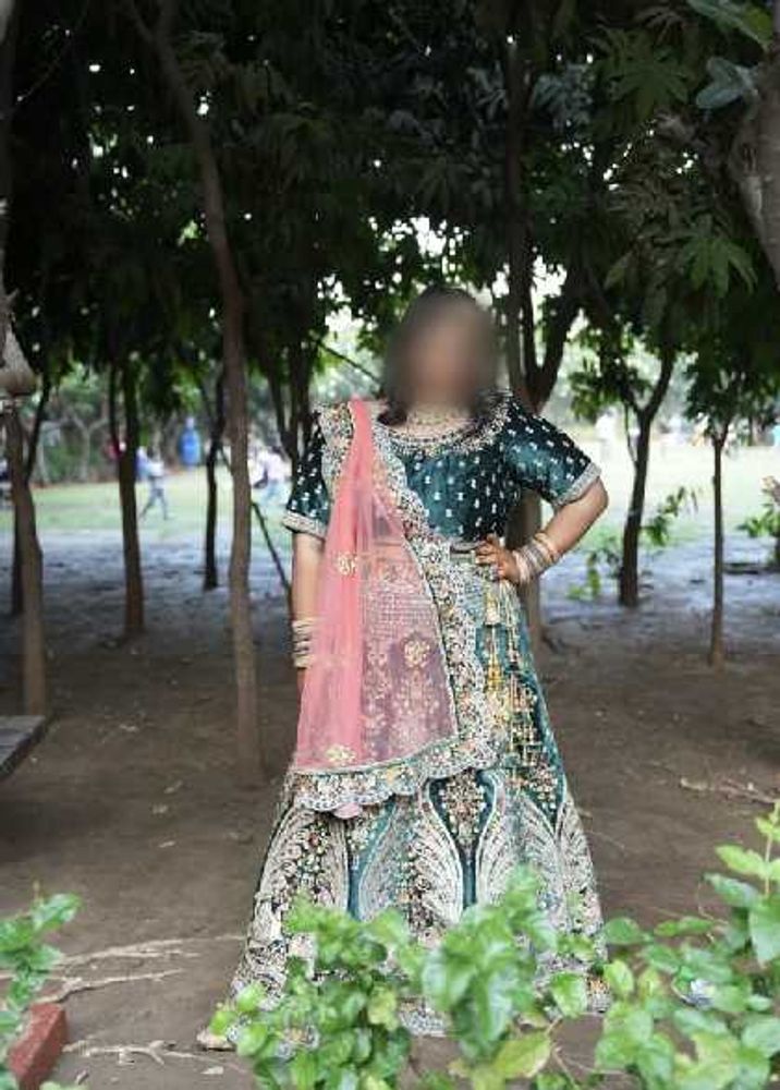 Exquisite Green &amp; Pink Embroidered Lehenga Choli