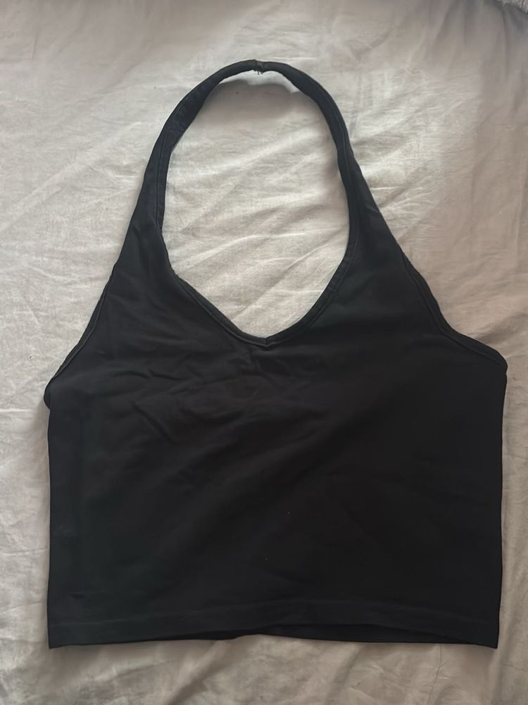Black H&amp;M Halter Neck Crop Top