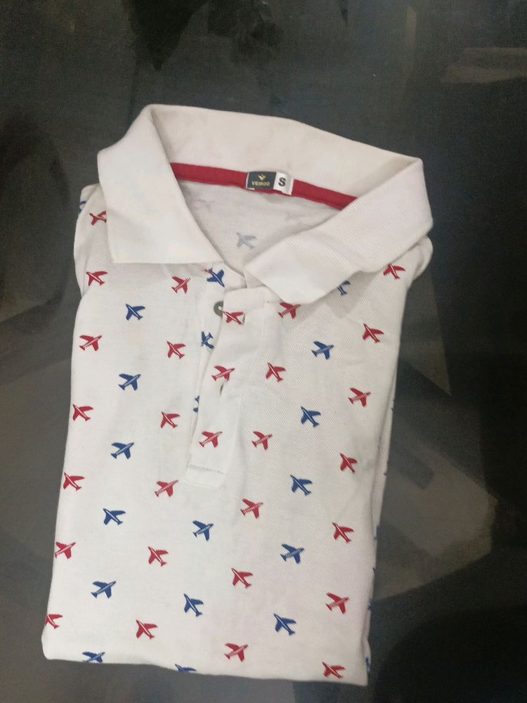 White T-Shirt With Print