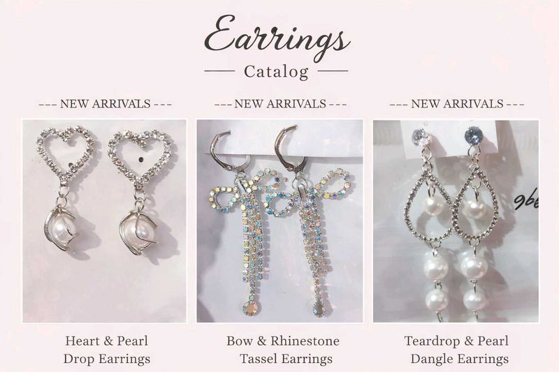 Pearl &amp; Rhinestone Earrings