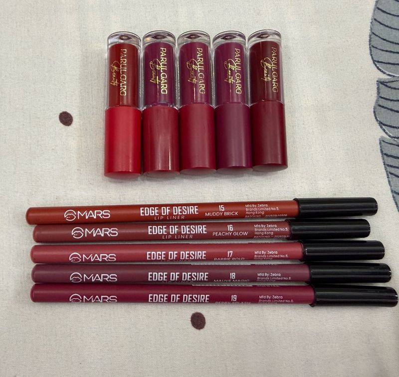 Mars Lip Liner &amp; Parul Garg Lipstick Bundle