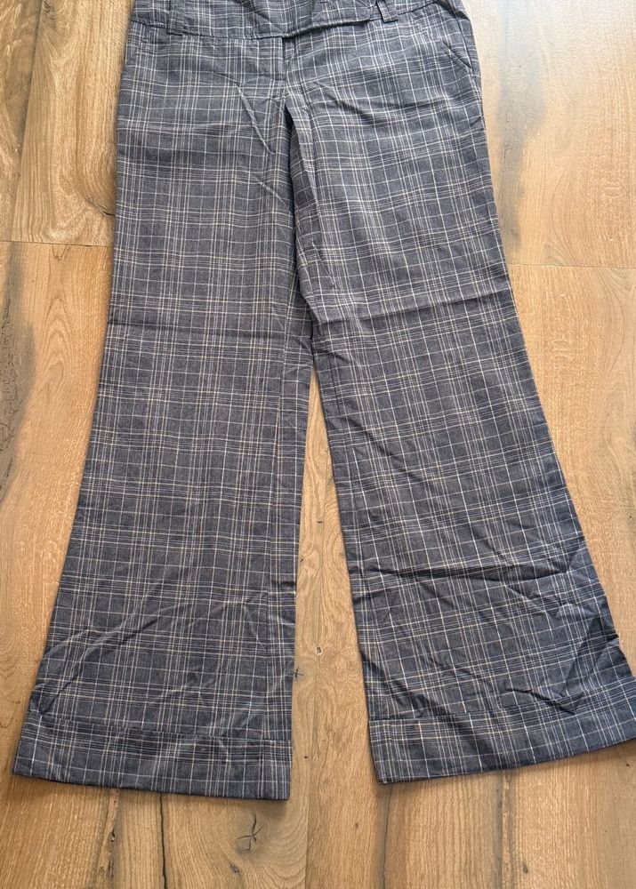 Plaid Wide Leg Pants