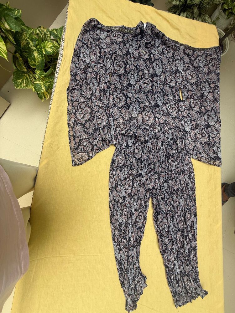 Women's Floral Pleated Jumpsuit