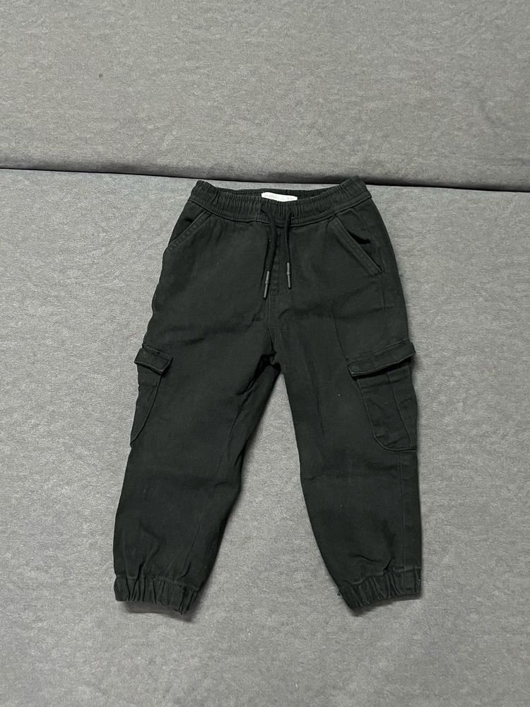 Zudio Kids Black Cargo Jeans