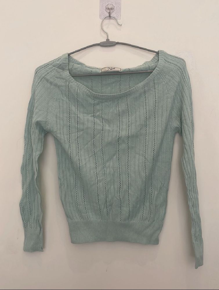 Mint Green Knit Sweater